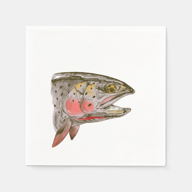 Trout's head napkin (Front)