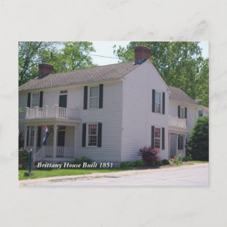 Troy 066, Brittany House Built 1851 Postcard