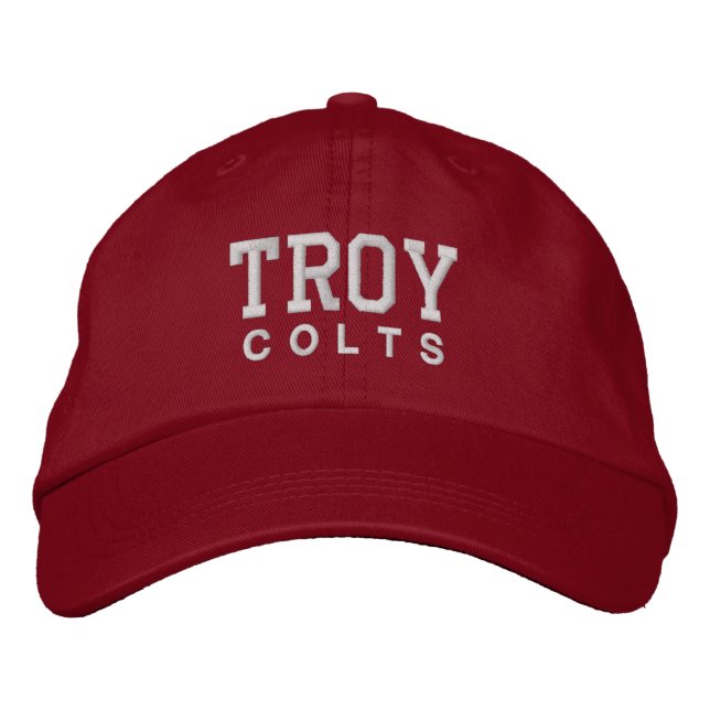 Troy High School Embroidered Baseball Hat (Front)