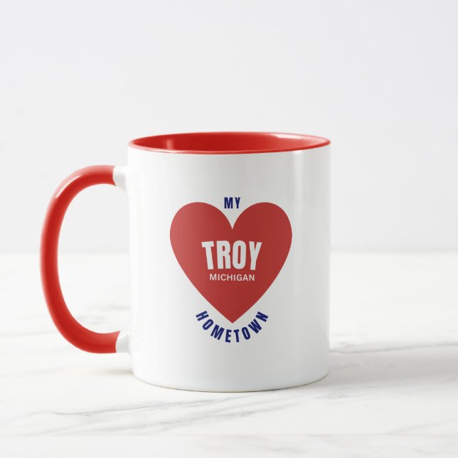 Troy Michigan Hometown Coffee Mug (Left)