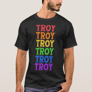 TROY RAINBOW TEXT TShirt