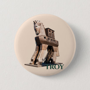 Troy: Trojan Horse 6 Cm Round Badge