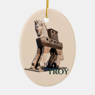 Troy: Trojan Horse Ceramic Ornament