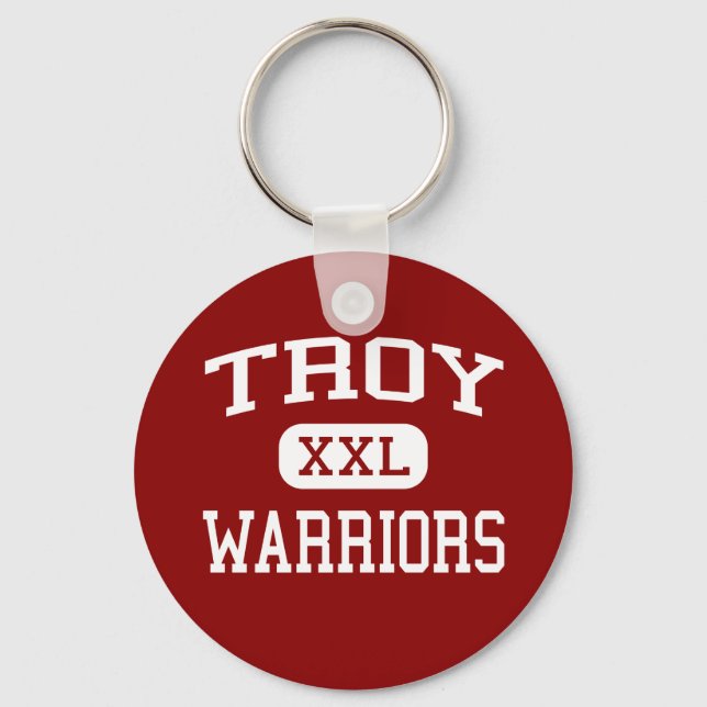 Troy - Warriors - High - Fullerton California Key Ring (Front)