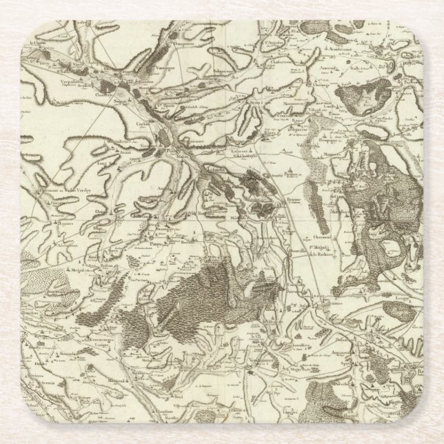 Troyes Square Paper Coaster (Front)