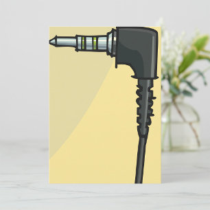 TRRS Audio Jack Connector Tech Gadget Illustration Invitation