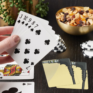 TRRS Audio Jack Connector Tech Gadget Illustration Playing Cards