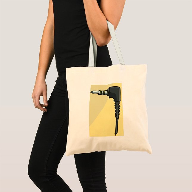 TRRS Audio Jack Connector Tech Gadget Illustration Tote Bag (Creator Uploaded)
