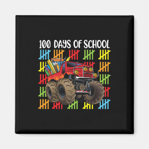 Truck 100th Day Of School Boys Kids Magnet