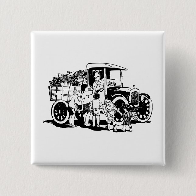 Truck 15 Cm Square Badge (Front)