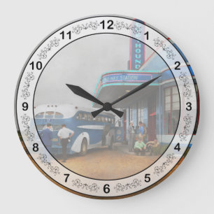 Truck - Bus - Half way there 1938 Large Clock