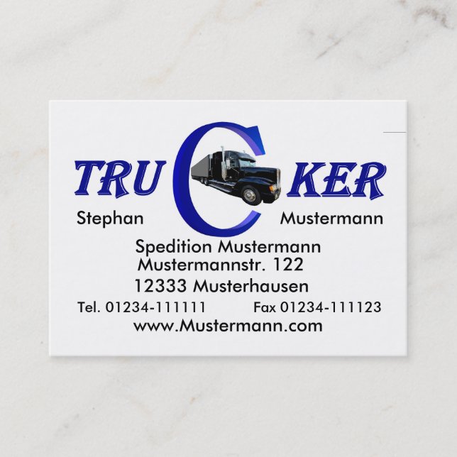 truck business card (Front)