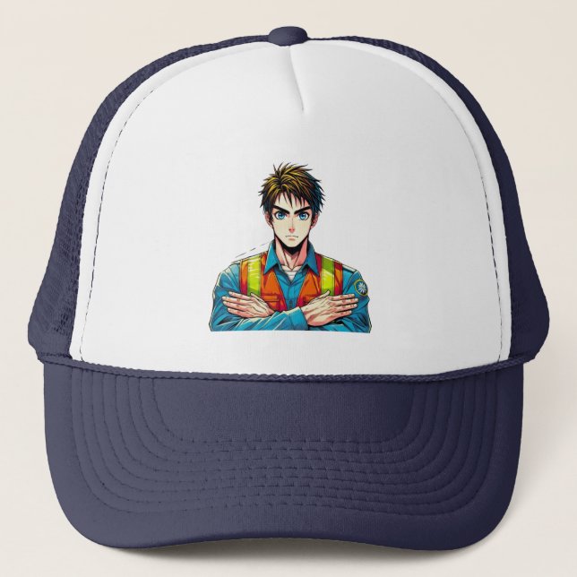Truck cap with manga security specialist (Front)
