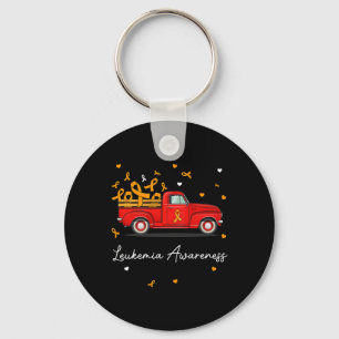 Truck Carrying Orange Ribbon Leukaemia Awareness  Key Ring