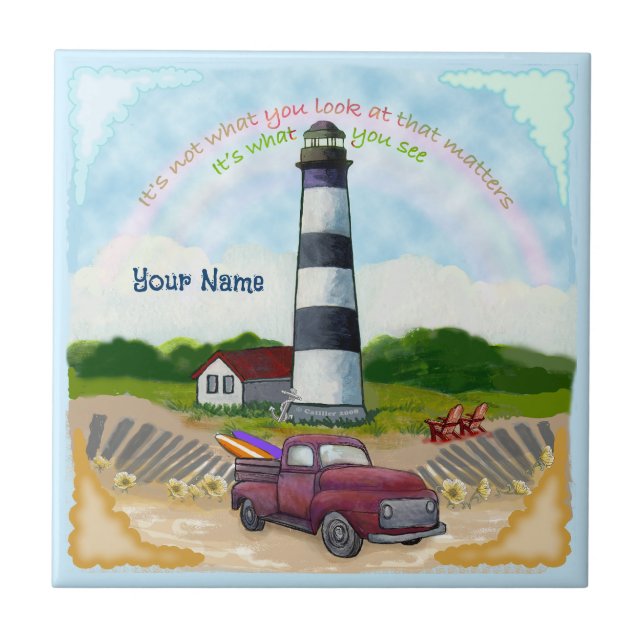  Truck Choice Lighthouse Ceramic Tile (Front)