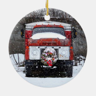 Truck Christmas Wreath ornament