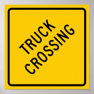 Truck Crossing Highway Sign