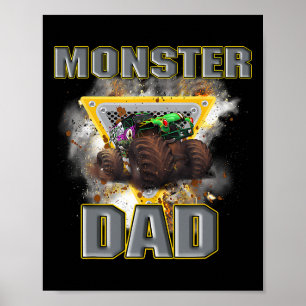 Truck Dad Fathers Day Monster Truck Are My Jam 1  Poster