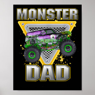Truck Dad Fathers Day Monster Truck Are My Jam  Poster