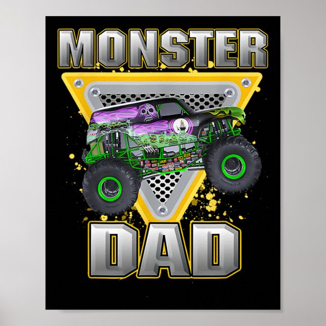Truck Dad Fathers Day Monster Truck Are My Jam  Poster (Front)