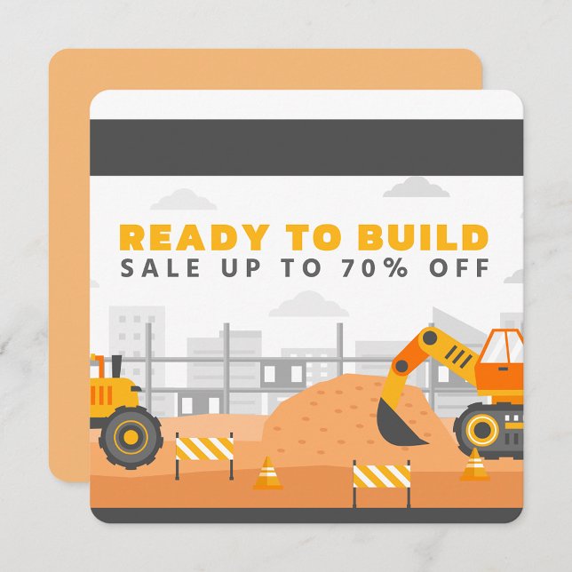 Truck Digger Birthday Party 70%Off Invitation (Creator Uploaded)