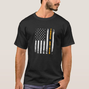 Truck Driver American Flag USA Semi-Trailer Vintag T-Shirt