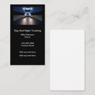 Truck Driver And Truck Mechanic Business Cards