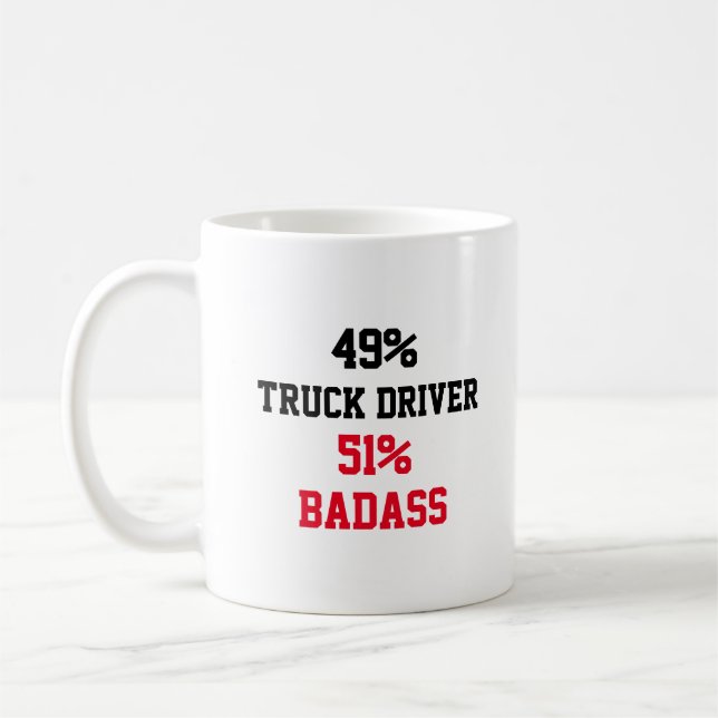 Truck driver  Badass Coffee Mug (Left)