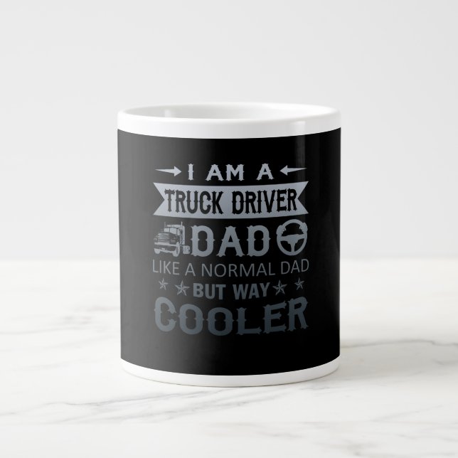 Truck Driver Dad Large Coffee Mug (Front)