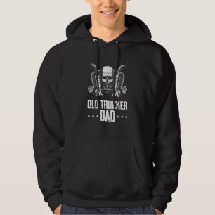 Truck Driver Dad Trucking Rig Old Man Trucker Hoodie
