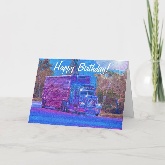 TRUCK Driver Funny Trucker Birthday Cards (Front)