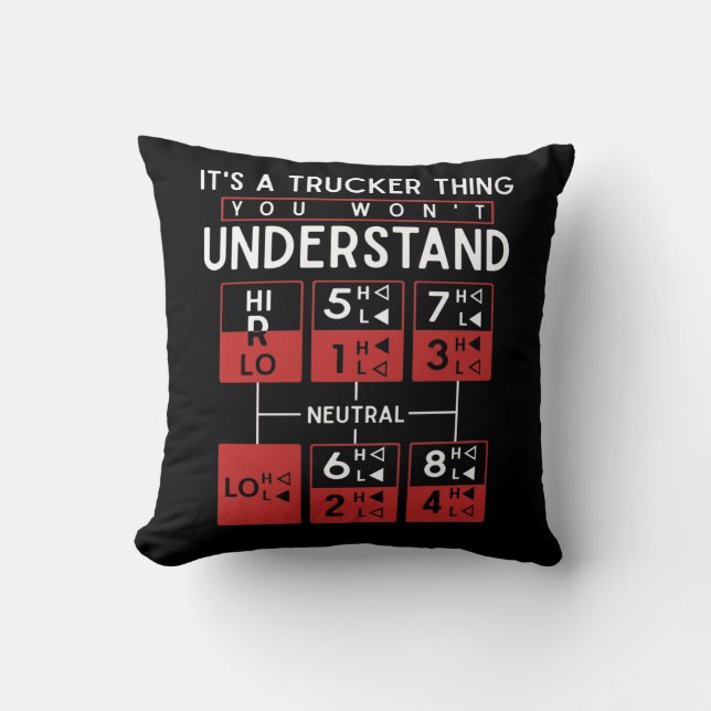 Truck Driver Funny Trucker Saying Cushion (Front)
