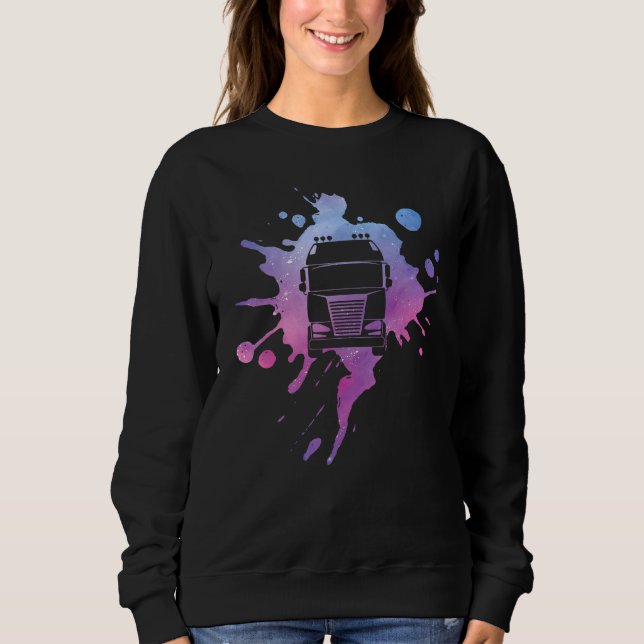 Truck Driver Galaxy Truck Driver Remote Driver Sweatshirt (Front)