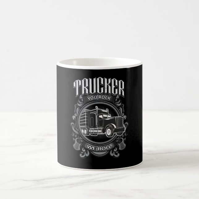Truck Driver Gifts Sayings Trucker Coffee Mug (Center)