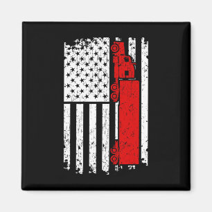 Truck Driver Independence Day Teamster Patriotic T Magnet