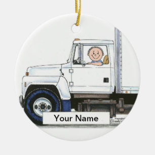Truck Driver - Male Ceramic Tree Decoration