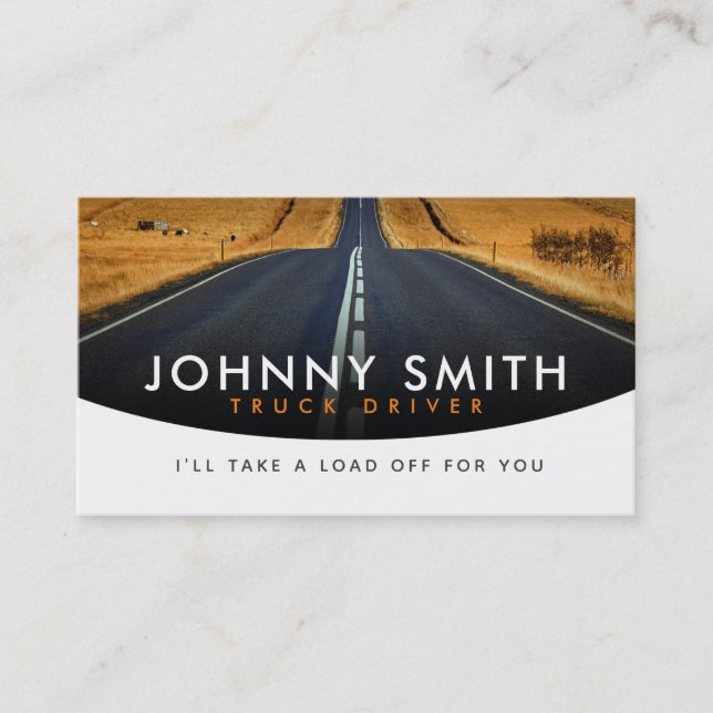 Truck driver Slogans Business Cards (Front)
