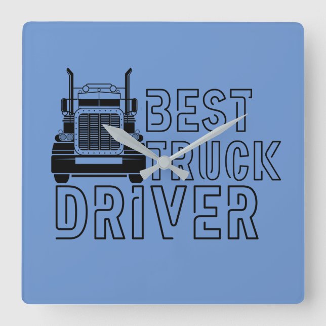 Truck driver   square wall clock (Front)