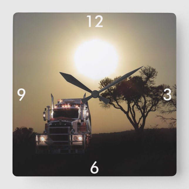 Truck driver square wall clock (Front)