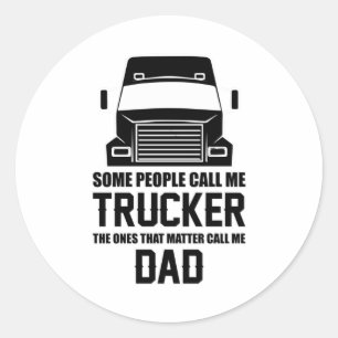 Truck Driver Trucker Love Trucks Funny Lorry Gift Classic Round Sticker