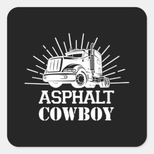 Truck Driver Trucker Trucks Love Funny Gift Idea Square Sticker