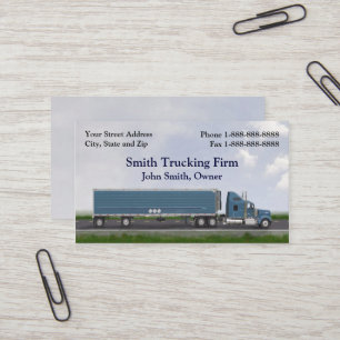 Truck Driver Trucking Firm Business Card