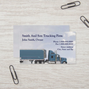 Truck Driver Trucking Firm Business Card