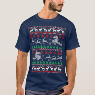 Truck Driver Ugly Christmas Sweater Trucker Xmas C