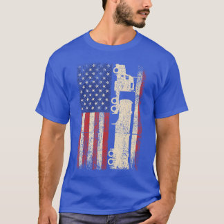 Truck Driver USA American Flag Patrioticrucker Men T-Shirt