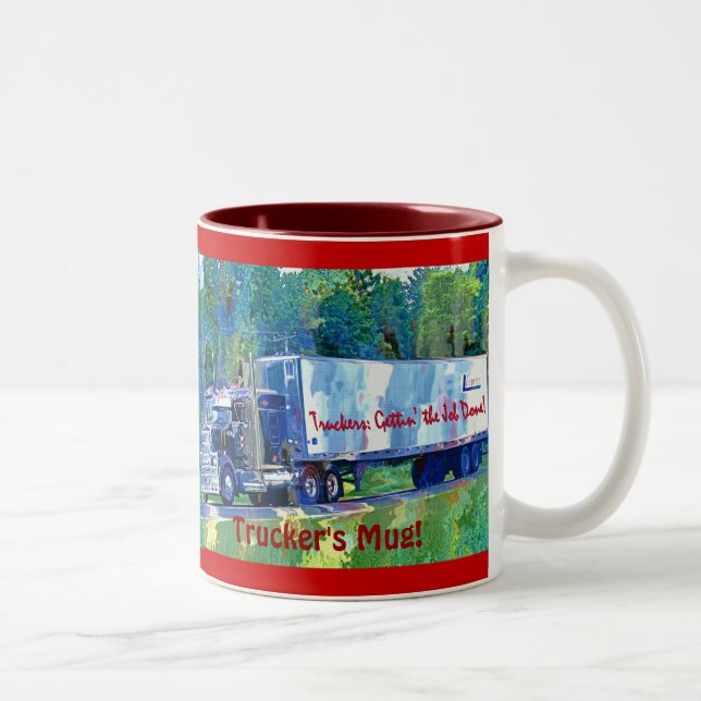 Truck-Drivers Coffee Break Drinking Mug (Right)