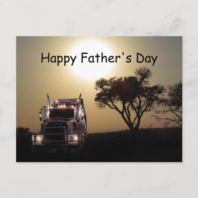 Truck Drivers Father's Day Postcard (Front)