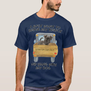 Truck Driving Dog Affenpinscher  T-Shirt