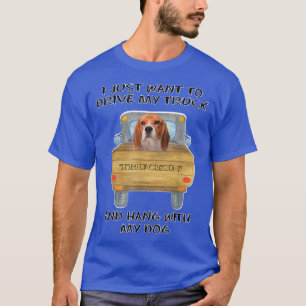 Truck Driving Dog Beagle T-Shirt