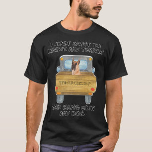 Truck Driving Dog Great Dane T-Shirt